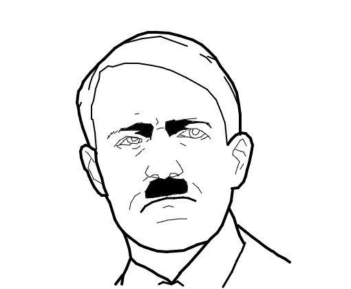 Hitler Drawing Adolf Clipart Draw Saluting Clipartmag Sketch Coloring Page