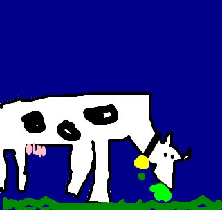 vaca pastando
