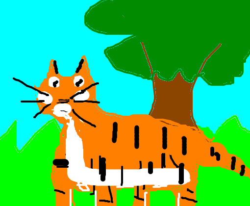 Tigre na floresta