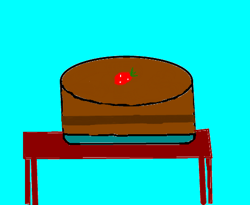 Um desenho simples e colorido dos bolos