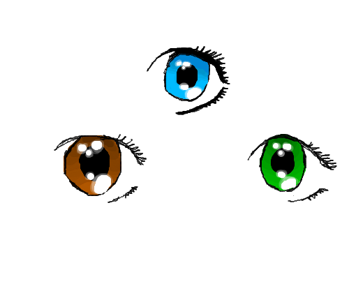 teste cores de olhos