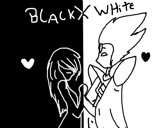 black x white