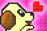  Puppy heart - Pixels
