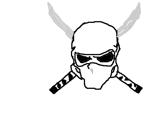 Ninja Preto e Branco - Desenho de tiagoy123ydragon - Gartic