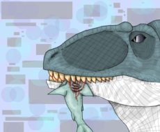 shark-toothed lizard
