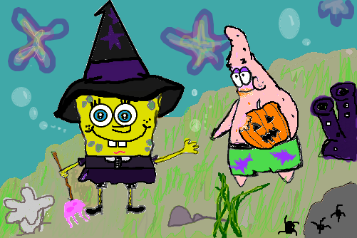 Halloween Bob Esponja e Patrick