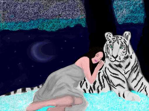 Com o tigre branco hm P/Mamis_ro
