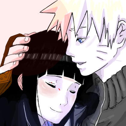 Naruto e Hinata o desenho q demorei a fazer