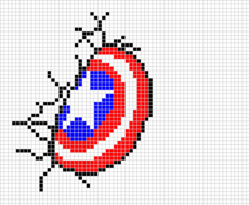 Escudo Capitão América pixel