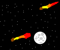 Meteoros ao espaço
