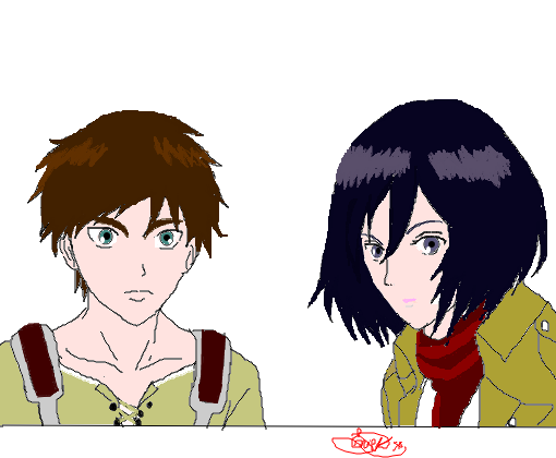 Eren e Mikasa p/ TOSHIRO_10