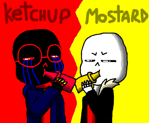 Ketchup ou mostarda