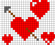 Hearts pixelart