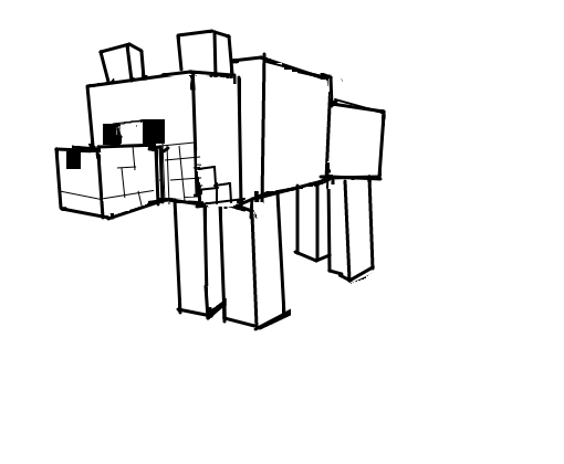 Cachorro MineCraft - Desenho de felipoid - Gartic
