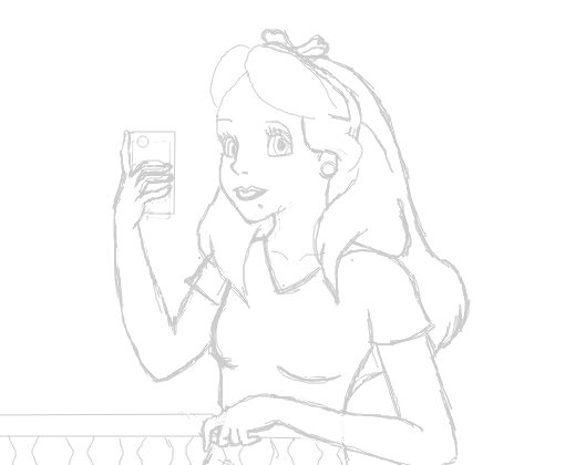 Alice selfie - rascunho