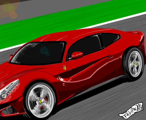 Desenho De Ferrari F12 Barlinetta