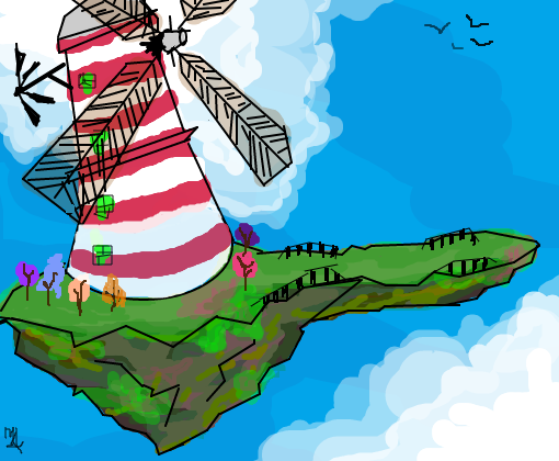 Como desenhar um moinho de vento 