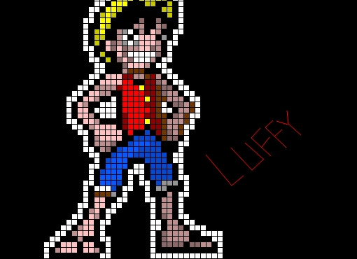 Luffy Pixel Art