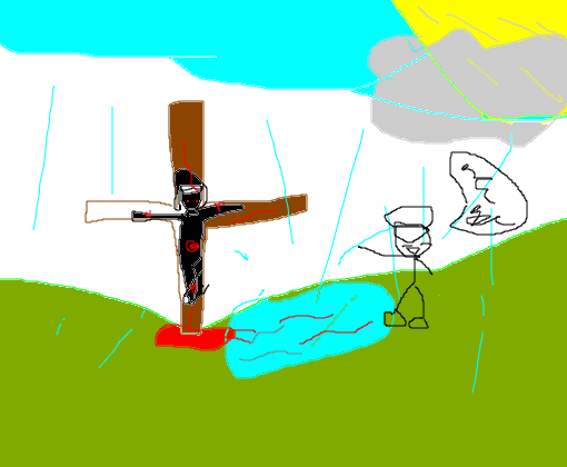 Jesus na cruz ;( - Desenho de fnafinhah - Gartic