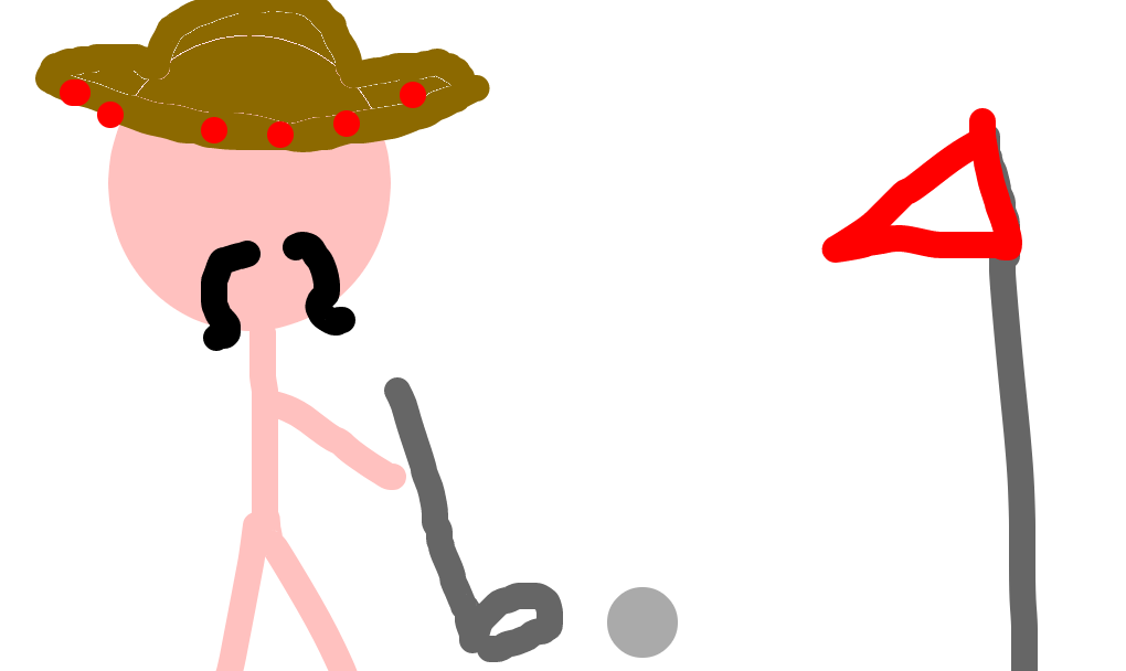 mexicano jogando golf