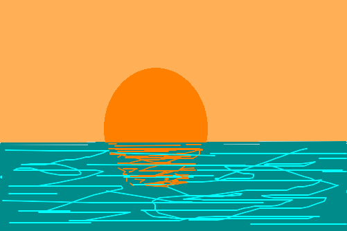pôr do sol no mar