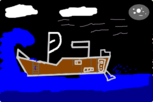 barco em  naufrágio