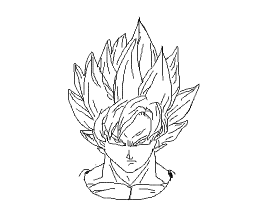 Goku super sayajin 1 - Desenho de vicramos2812 - Gartic