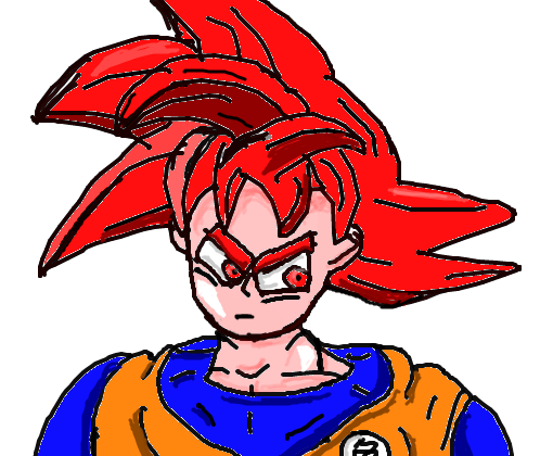Goku Super Saiyan god by @HUGOFRA741, desenho do goku super sayajin god 