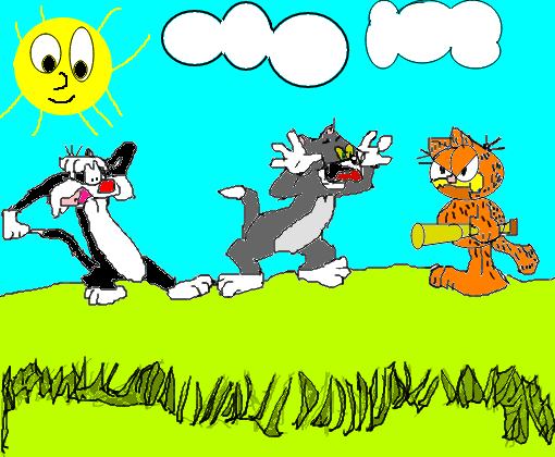 O Encontro de Frajola,Tom e Garfield