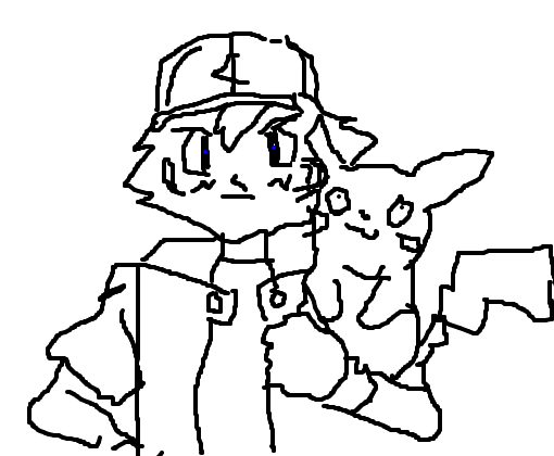 Ash e seu amigo Pikachu - Desenho de pocketmon - Gartic