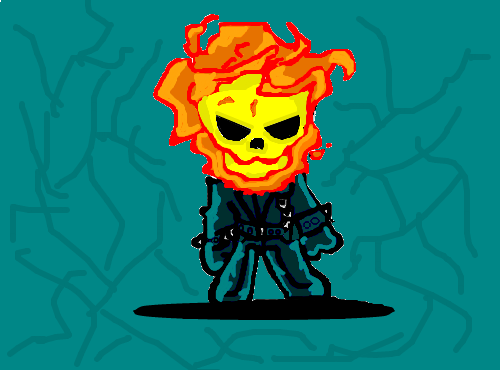Ghost Rider (Motoqueiro Fantasma) - Desenho de trovo - Gartic