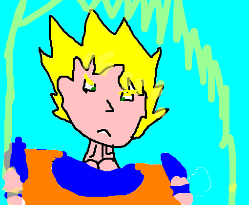 Metade de Um cubo mágico e o cabelo do Goku - Desenho de sramarocass -  Gartic