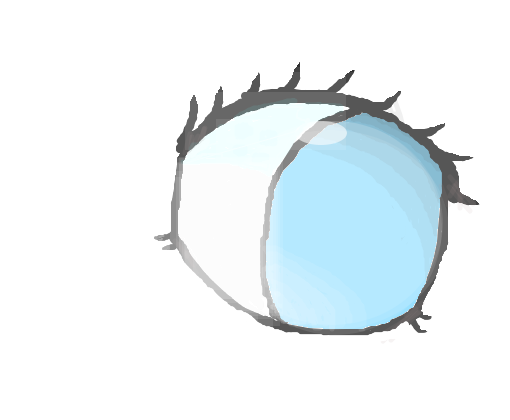 Tentei desenhar um olho pastel :T