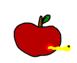 Minhoca na maçã