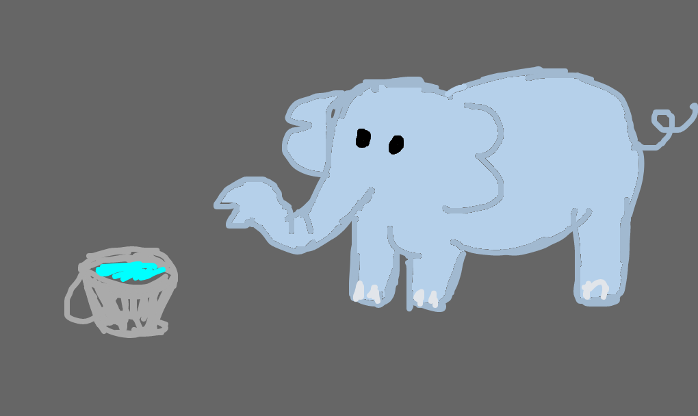 água para elefantes