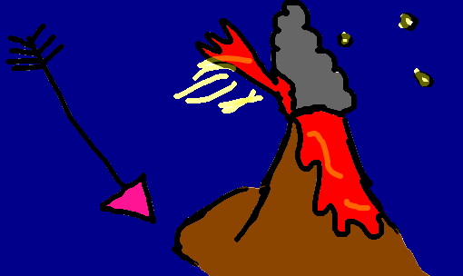 a flecha e o vulcão
