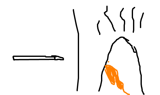 a flecha e o vulcão