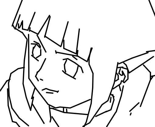 Hinata Hyuga Simple - Desenho de raposacray - Gartic