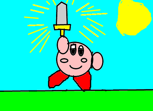 Kirby com a espada