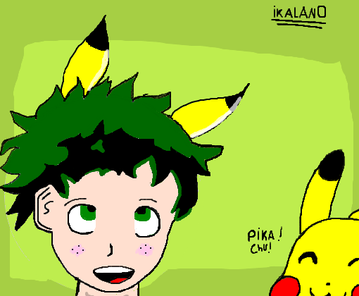 Midoriya e Pikachu :3