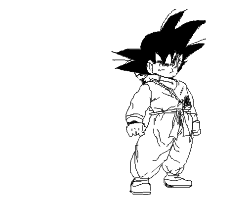 Goku Preto e Branco - Desenho de heude - Gartic