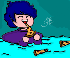 Comendo pizza 
