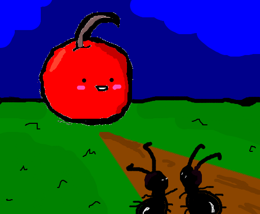 Maçã e as formigas
