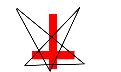 crucifixo com pentagrama
