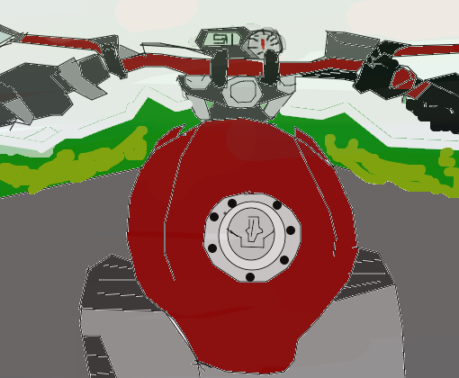 desenho de moto no grau para desenhar