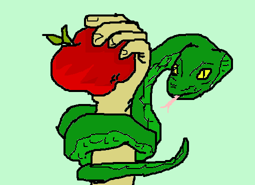 fruta e serpente