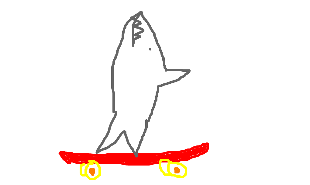 tubarão skatista