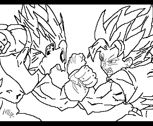 Goku Vs. Vegeta - Desenho de thedixon__ - Gartic