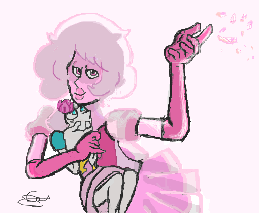 diamante rosa / rose quartz e pérola
