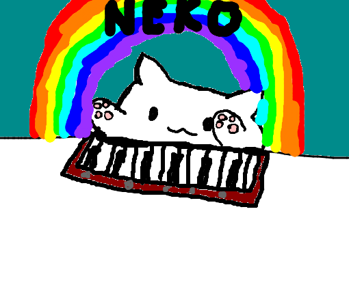 Cat Funny Piano